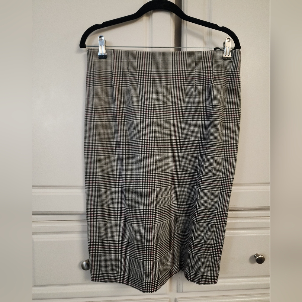 Plaid Pencil Skirt